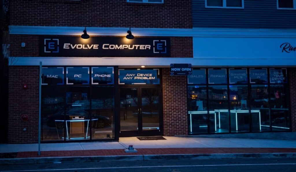 Evolve Computer storefront in Shelton Connecticut
